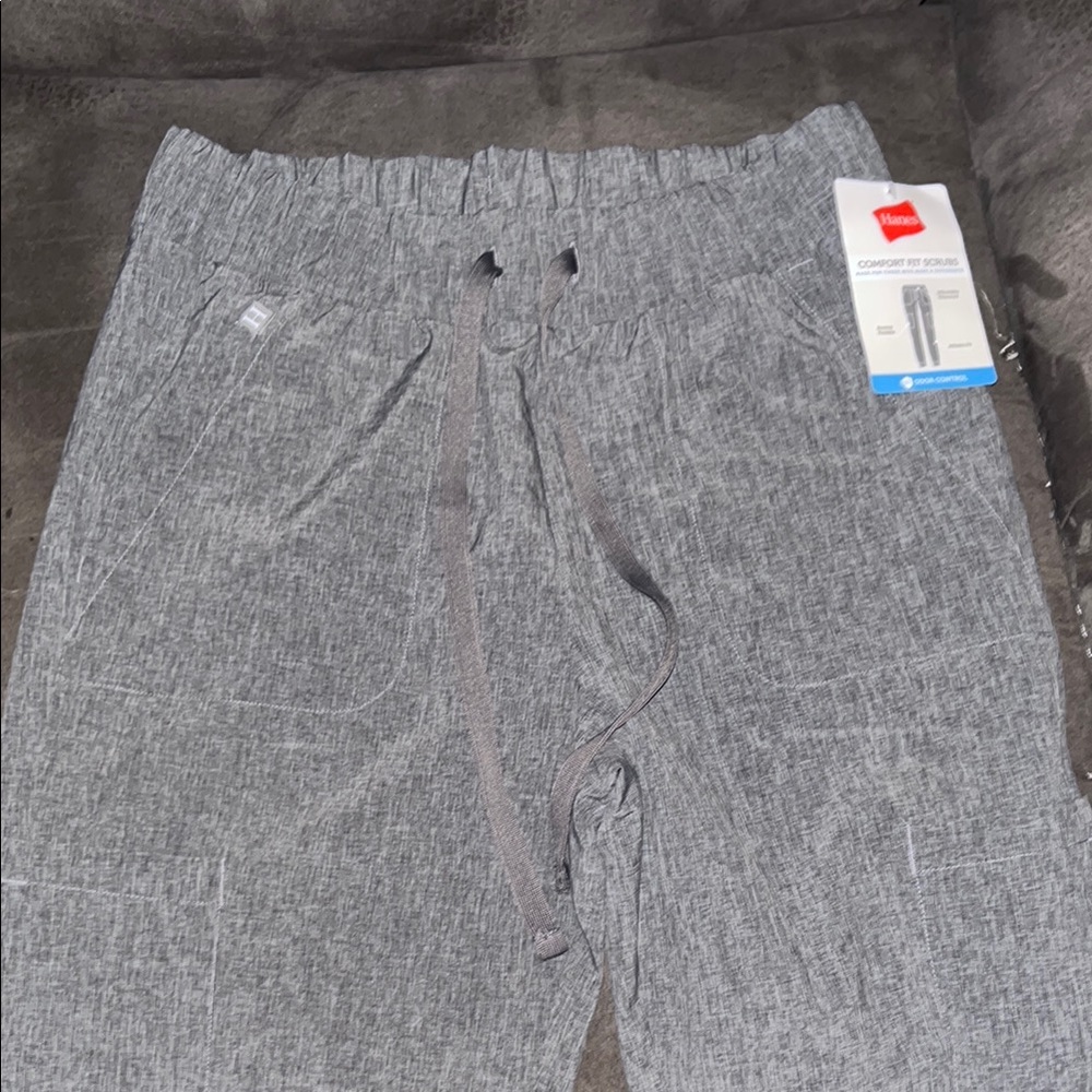 Gray Drawstring Scrub pants